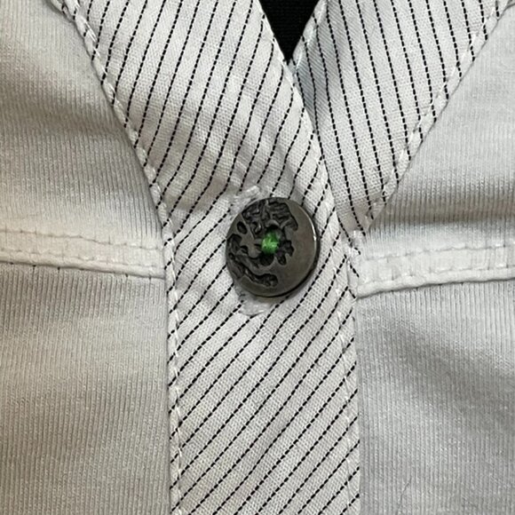 Dzhavael Couture, french design, white bubble hem sleeveless dress. Size L - Picture 5 of 9